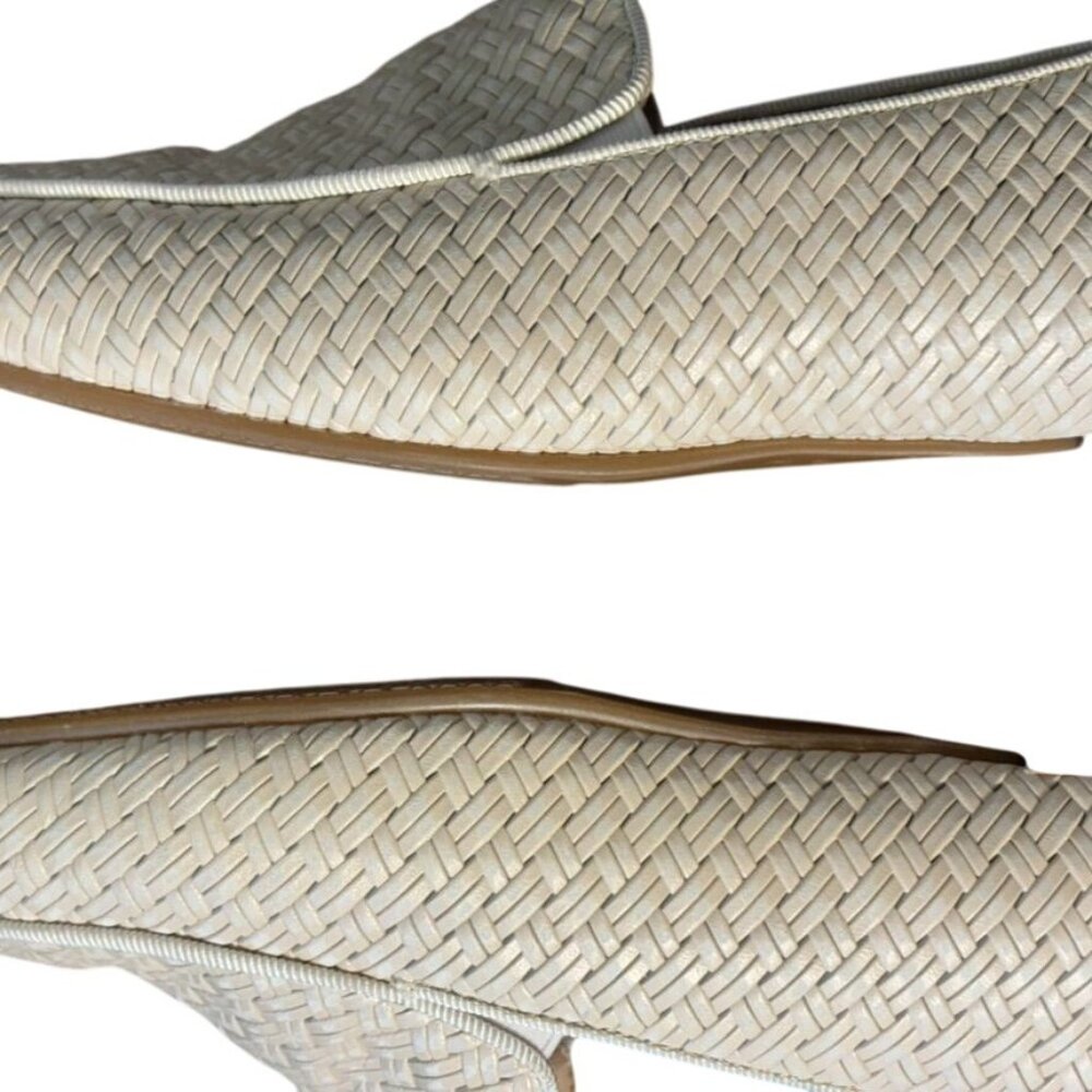 Hassia Womens Comfort Fit Woven Leather Loafers UK Size 3.5 Beige Slip-On Shoes - Picture 8 of 9